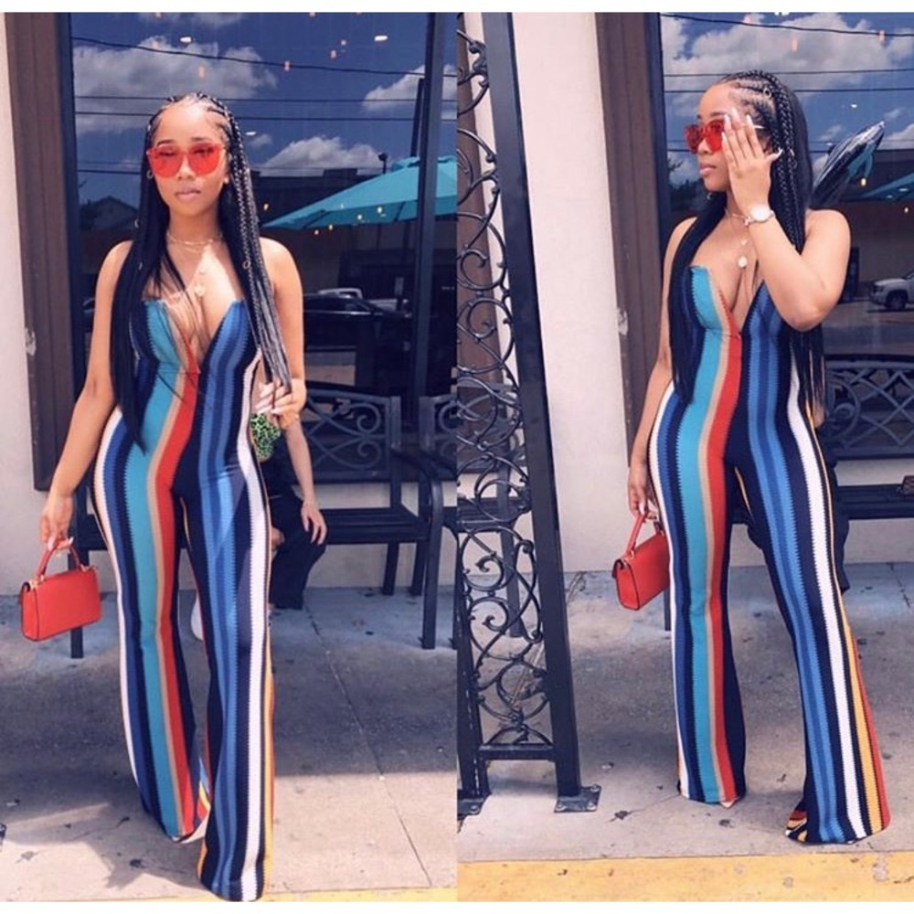 Stripped Multicolor Jumpsuit
